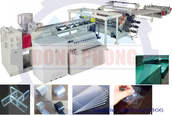 Máy sản xuất tấm nhựa PVC-PP-PE - Công Ty TNHH Thiết Bị Công Nghiệp Đông Phong